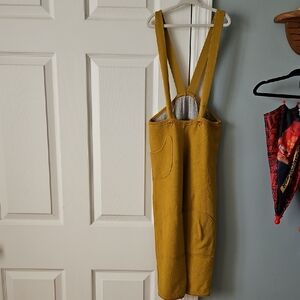 Kids Mustard Boiled Wool Overalls